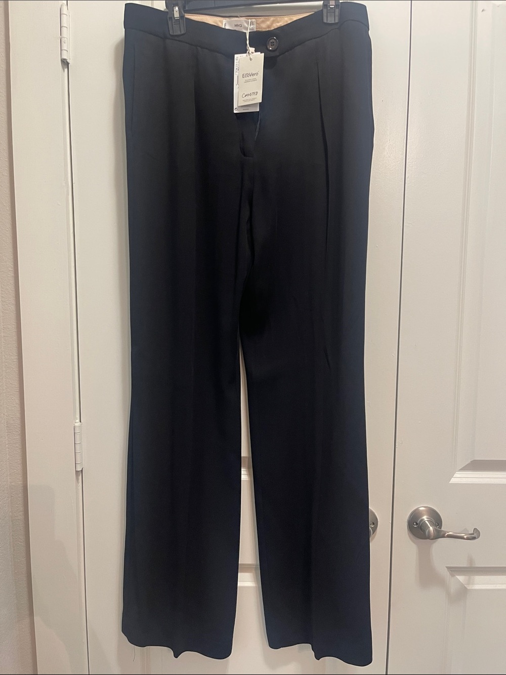 Mango Black Straight Dress Pants